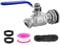 Water Butt Tap Set, 304 Stainless Steel 1/2 High Flow Water Barrel Tap Quarter Turn Ball Valve, Bulkhead Fitting with 2 Extra Leakproof Rubber Washers, 1 Tape and 1
