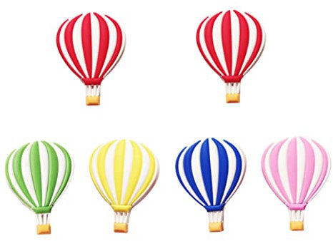 Bunte Kinder Heißluftballon Kühlschrankmagnete 6 Stück aus Flexiblem Kleber