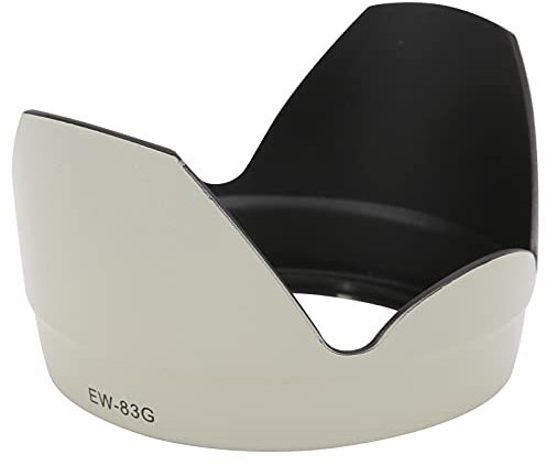 Qukaim EW-83G Pare-soleil pour objectif Canon EF 28-300 mm F/3.5-5.6L IS USM, blanc réversible, abat-jour en ABS, accories d'appareil photo