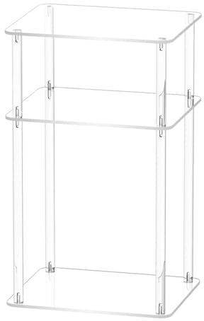 Beistelltisch aus transparentem Acryl mit Rollen, 3-stufiger Beistelltisch mit Armlehnen, Nachttisch, Perfekter Nachttisch für kleine Räume im Wohnzimmer, Schlafzimmer, fürs Zuhause