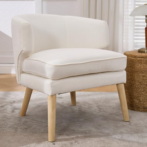 DAYALANE Sillón acento, sofá individual, acolchado, silla de lectura con patas de madera de chenilla, relax, televisión con cojín doble para salón, dormitorio, esquina