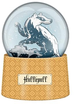 Silver Buffalo Harry Potter Schneekugel Hufflepuff-Dachs, 45 mm, beleuchtet, in Einzelhandelsverpackung