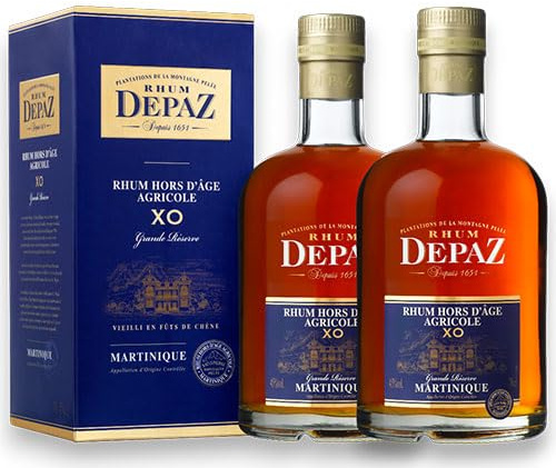 Depaz Rhum Vieux XO Grande Réserve Coffret Cadeau 2 Bouteilles 700 ml