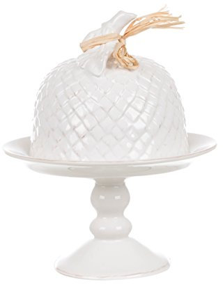 Blanc Mariclo - Piatto da torta in ceramica, colore: Bianco