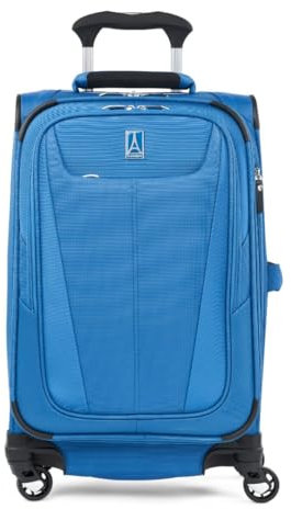 Travelpro Maxlite 5 Softside Erweiterbares Gepäck mit 4 Spinnrollen, Leichter Koffer, Herren und Damen, Blau (Azure Blue), Carry-on 21-Inch, Maxlite 5 Softside Erweiterbares Spinnrad Gepäck