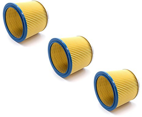 vhbw 3x Rundfilter/Lamellenfilter kompatibel mit Staubsauger, Saugroboter, Mehrzwecksauger Rowenta Bully, RU 01, RU 02, RU 04, RU 05, RU 100, RU 101, RU 105