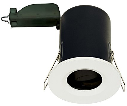 Luceco Fixed Fire Rated GU10 Downlight Supplied Less lamp, Aluminium, GU10, White
