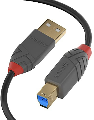 LINDY USB 3.2 Kabel Typ A/B anthra Line 5m