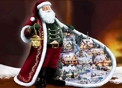 MXJSUA Diamant Painting Erwachsene, Weihnachtsmann Diamond Painting Set für Erwachsene, Mosaikherstellung, Wohnzimmer, Heimdekoration, Weihnachtsgeschenke 30x40cm