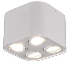 Trio Leuchten Deckenleuchte Cookie 612900431, Metall Weiß matt, exkl. 4x GU10