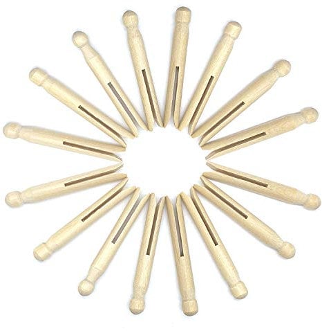 cozyou Lot de 25 grandes pinces à linge traditionnelles en bois 10,9 cm