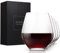 ELIXIR GLASSWARE Stemless Red Wine Glasses Set of 4 - Hand Blown Crystal Stemless Wine Glasses - Unique Large Wine Glasses for Cabernet, Pinot Noir, Burgundy, Bordeaux 18oz, Clear