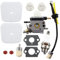 MCHNIC Carburateur avec filtre à air Filtre à carburant Tuyau pour Mantis 2 temps 7222 7222E 7222M 7225 7230 7234 7240 7920 7924 Tiller Remplace C1U-K54A, 12520011822, 12520013122, 12520013123
