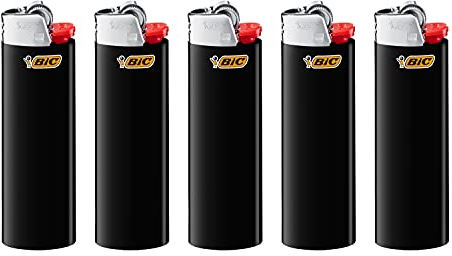 BIC Maxi Feuerzeuge Schwarz (BIC Maxi J26) (5 Stück)