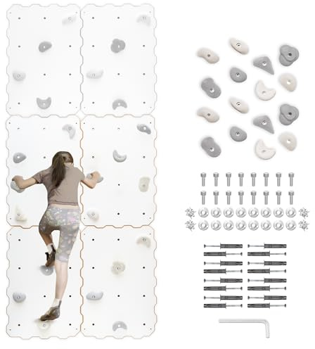 MAMOI® Kletterwand für kinderzimmer, Klettergerüst Indoor, Klettern mit Klettergriffe für Kinder, Klettersteine, Kletterturm mit Griffe, Klettergriffe, Montagesatz