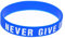 PHILSP Armband mit motivierendem Silikonarmband, Aufschrift Never Give Up, inspirierendes Armband, 23 cm, Silikon