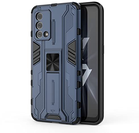 SEAHAI Funda para Realme GT Master Edition Estuche, Carcasa de Antigolpes [Rugged Armour] Soporte Plegable Oculto Silicona TPU Bumper Anti-Caída Case para Realme GT Master Edition - Azul