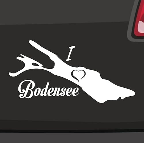 I Love Bodensee Aufkleber -6 Größen 21 Farben- Konstanz Lindau Reichenau Campen