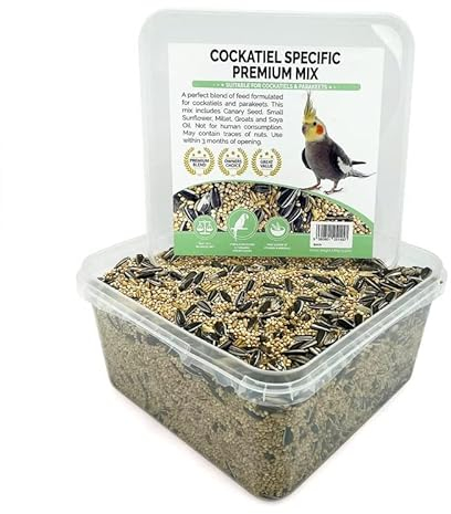 Premium Cockatiel Food Mix Cockatiel Seed Mix Natural & Healthy Gourmet Bird Seed Mix 1.6kg In Foil Fresh Resealable Pouch