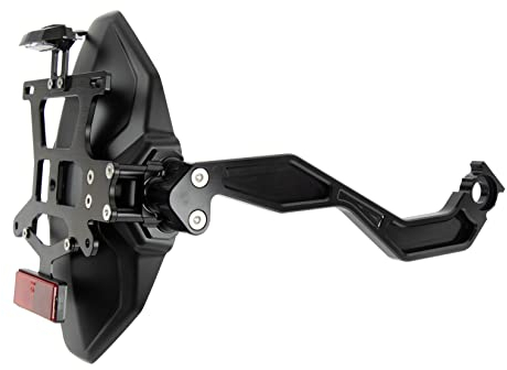 Motorrad Kotflügel Schutzblech hinten mit Nummernschildhalterung für CB650R CB650F CBR650R CBR650F Alle Jahre, PSLER Motorrad Heck Reifen Rad Kotflügel Schutz Halterung Zubehör(Schwarz)