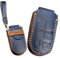 KUNIO Coque de Protection clé de Voiture pour Chrysler 300C pour Jeep Renegade Compass Grand Cherokee Dodge pour Fiat 500X Cuir Porte-clés Étui à clés 3 Boutons Bleu
