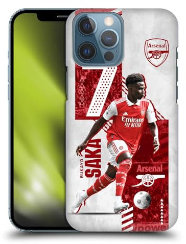 Head Case Designs Officially Licensed Arsenal FC Bukayo Saka 2022/23 First Team Hard Back Case Compatible With Apple iPhone 13 Pro Max