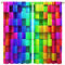 GoDazzling Bunte Mauer Verdunkelung Fenstervorhänge, Regenbogen Geometrisch Plaid Abstrakt Neon 3D Farbige Stangentasche Vorhänge für Wohnzimmer Schlafzimmer 106,7 x 114,3 cm, 2 Paneele