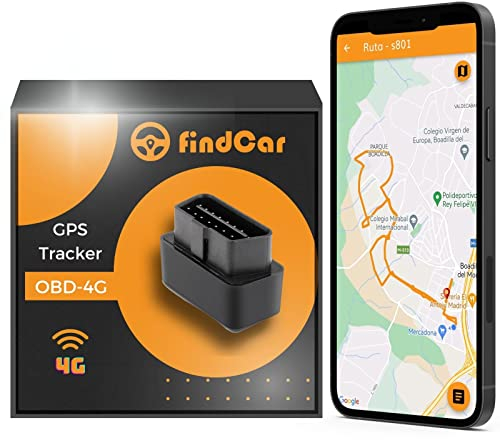findCar OBD-4G | GPS Tracker Auto | GPS-Autofinder mit App für Motorrad und andere Fahrzeuge Einfache Installation | Echtzeitortung | Geschwindigkeitswarnungen | Anti-Diebstahl | Geofence (OBD-4G)