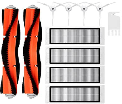 Compatible avec Xiaomi Mi Robot Aspirateur 1ère génération / 2 / 1S, SDJQR01RR SDJQR02RR SDJQR03RR Roborock E4 E5 S4 Max Filtre à brosse latérale principale ( Color : Set C )