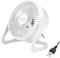 Logilink Ventilador de escritorio USB de 6 pulgadas, 40 dB, color blanco, 2 niveles