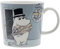 Arabia Moomin 1066911 Moominpapa - Taza con asa (porcelana, 300 ml, 11 x 8,3 x 8,1 cm), color gris