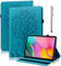 BOLELAW Hülle für Samsung Galaxy Tab A 9.7 Zoll (SM-T550/SM-T555) PU Leder Folio Flip Case mit Stifthalter Stand Kartenschlitz Tablet Hülle, Blau