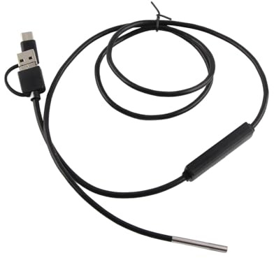 Endoskopkamera mit Licht, 3-in-1 Endoskop für Android-Smartphones mit USB-C-Anschluss 3,9 mm Objektiv Hohe Auflösung Wasserdichtes Endoskop mit 6 Verstellbaren LED-Leuchten (1 m Kabel)