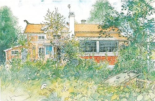 LynSet Leinwandbilder Vintage Poster Berühmt Das Häuschen von Carl Larsson für Flurdekoration 60x90cm