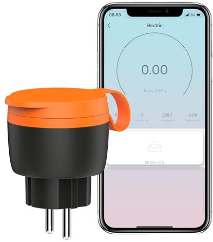 UCOMEN Prise Connectée WiFi (Type E), Prise Etanche Exterieur 16A 3680W, Prise Intelligente Compatible avec Alexa, Google Home, Suivi de la Consommation d'énergie, Smart Life APP, 1 Pack