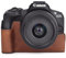 MUZIRI KINOKOO EOS R50 Case, Retro Style Real Genuine Leather Camera Case for Canon EOS R50/EOSR50, Hand Grip, Opening Bottom Design, Brown