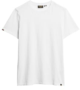 Superdry Herren Kurzärmeliges T-Shirt aus Flammgarn mit Rundhalsausschnitt Optik L