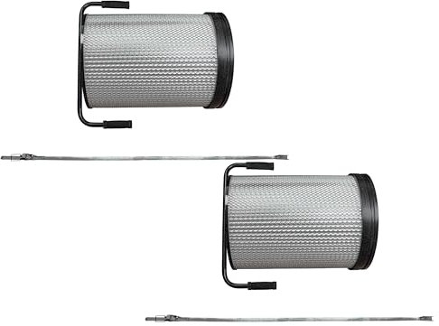 vhbw 2X Feinstaub-Filterpatrone Ersatz für Holzmann 10003902 für Absauganlage für Holzbearbeitungsmaschine - Mit Reinigungsbürste