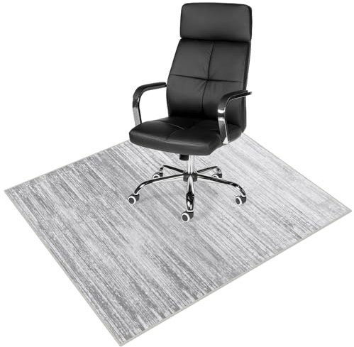 Anidaroel Ombre Office Chair Mat for Hardwood Floor, 48x60 Under Desk Rug for Rolling Chair, Computer Desk Chair Mat, Anti-Slip Backing Large Floor Protector Rug for Home Office, Grey