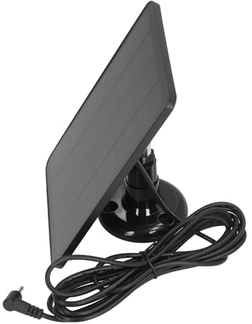 10W Solar Panel Charger for Ring Spotlight Camera Battery, IP65 Waterproof Solar Powered Charger for Ring Spotlight Cam Ring Stick Up Camera (CSP4W-DC-B)