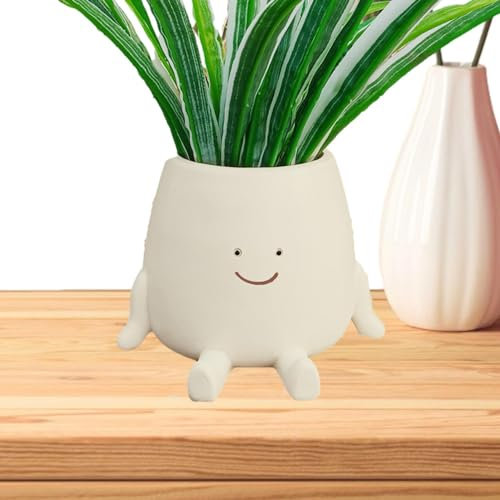 Pot de fleurs en forme de visage - Pour succulentes - Tête décorative - Unique - Pour balcon, salon