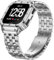 SUPLINK Bracelet de montre en acier inoxydable compatible avec les bracelets Fitbit Versa 4/Versa 3/Versa/Versa 2 bracelets de montre pour homme Fitbit Sense/Versa Lite/Fitbit Sense 2, Acier