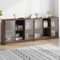 ShGaxin Bücherschrank mit Türen Braun Eichen-Optik 204x37x75 cm, Standregal, Bücherregal, Ordnerregal, Hochregal, Aktenregale, Medienregal, Schlafzimmer Regal - 3206537