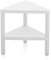 DIVCHI 2 Tier Corner Shelf Triangle Space-Saving Freestanding Shelving Unit | Storage Shelves | Display Rack | Bookcase | Kitchen Stand | Living Room Organiser | Bedroom Bookshelf (White)