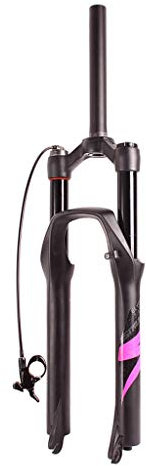 GZKDKZB Fourche à Suspension pour VTT 26 27,5 29 Fourche à air légère 1-1/8 Verrouillage à Distance Unisexe - Débattement : 120 mm