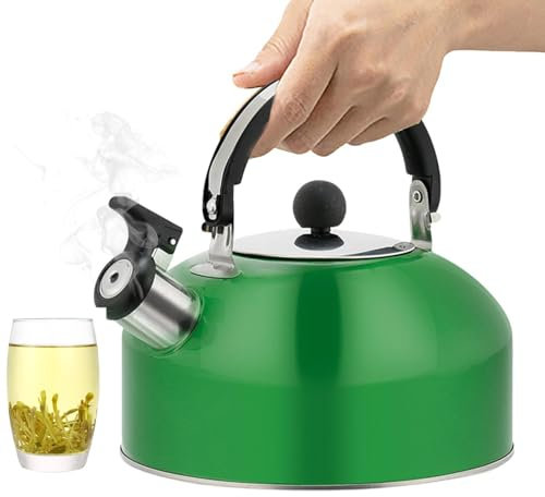 Bouilloire à eau bouillante sur la cuisinière – Bouilloires pour poêle halogène, poêle à bois | Bouilloire bouillante pour cafetière à thé glacé pour cuisine, restaurant, magasin, 7,3 x 7,5 pouces