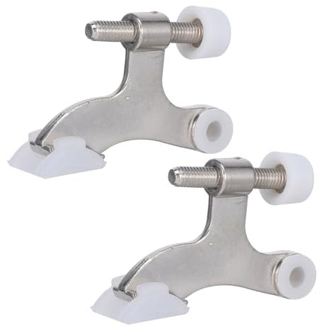 GLEAVI Door Catch 2pcs Door Top Hinge Door Stopper Hinge Pin Hinge Mount Stopper Door Hinge Stop Door Stoppers Wall Protector Adjustable Door Stop Hinge Pin Door Stop Silver Zinc Alloy