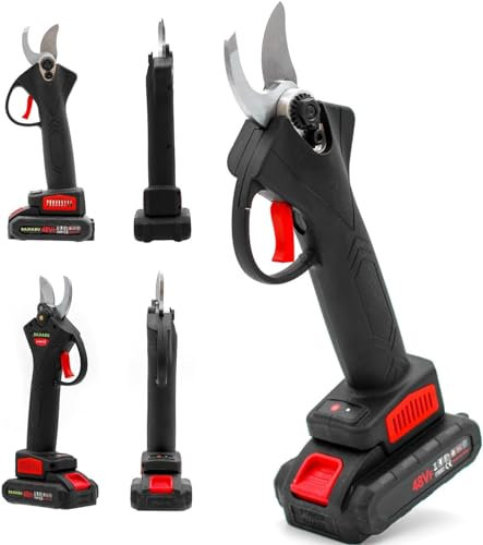 Forbici Potatura Elettriche con 2 Batterie da 48V, Valigetta, 48 cm