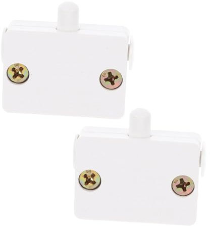 jojofuny 2pcs Cabinet Door Light Switch, Automatic Touch Switch for Wardrobe, Closet, Cupboard, Push to Break Door Light, Energy-Saving and Convenient Lighting Solution for Home and Office