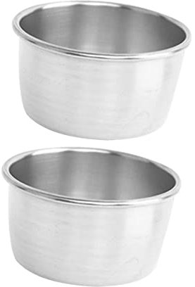 Cabilock 1 Satz Steak Sauce Becher Vorspeisenteller Serviergeschirr Dip Schüssel Mini Behälter Mini Untertassen Schüssel Gewürzgeschirr Kleine Tasse Dip Sauce Becher Silberner 2Stk